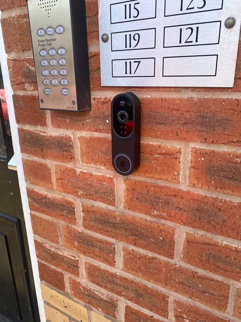 Doorbird intercom and video doorbell installation