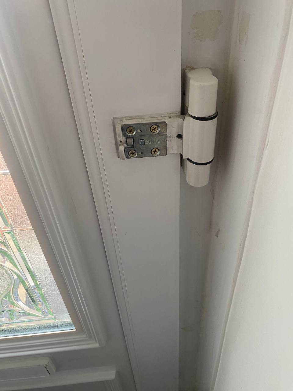 UPVC door hinge adjustment